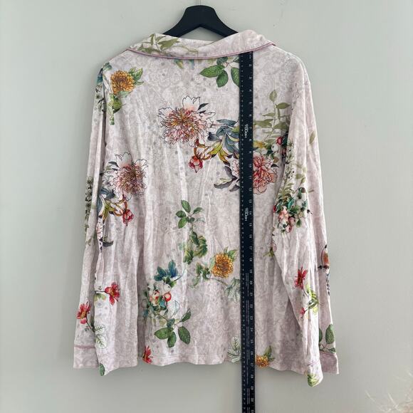 Johnny Was Carly Pajama Set Rosas Floral Print Soft Pink Matching Set Size XXL - Picture 8 of 14